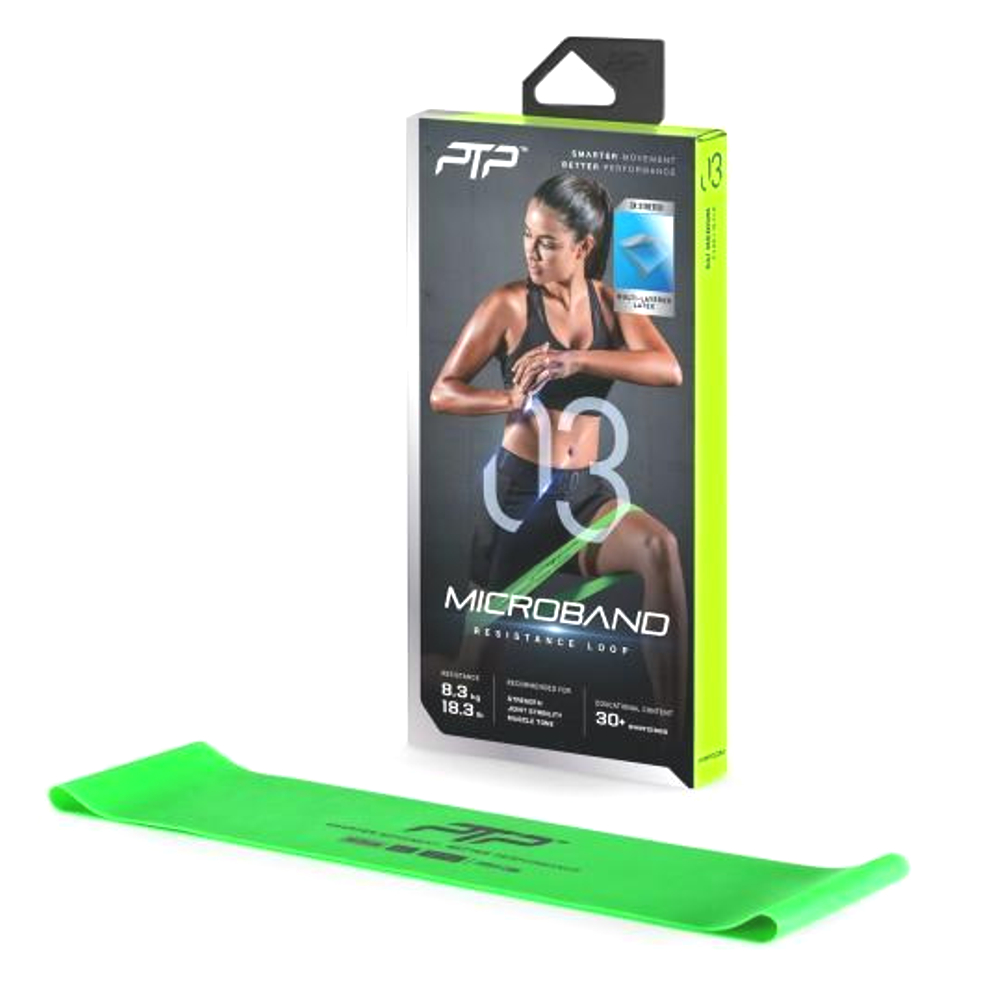 PTP Microband Medium Green Gym Fitness Gym and Fitness