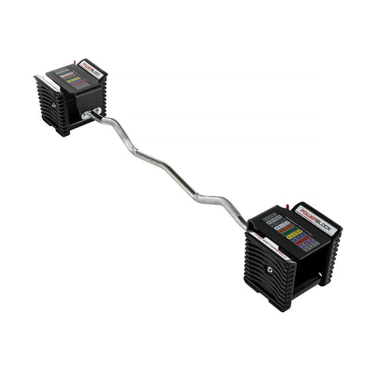 PowerBlock Pro Series EZ Curl Bar (Includes Barbell Handles, EZ Bar)