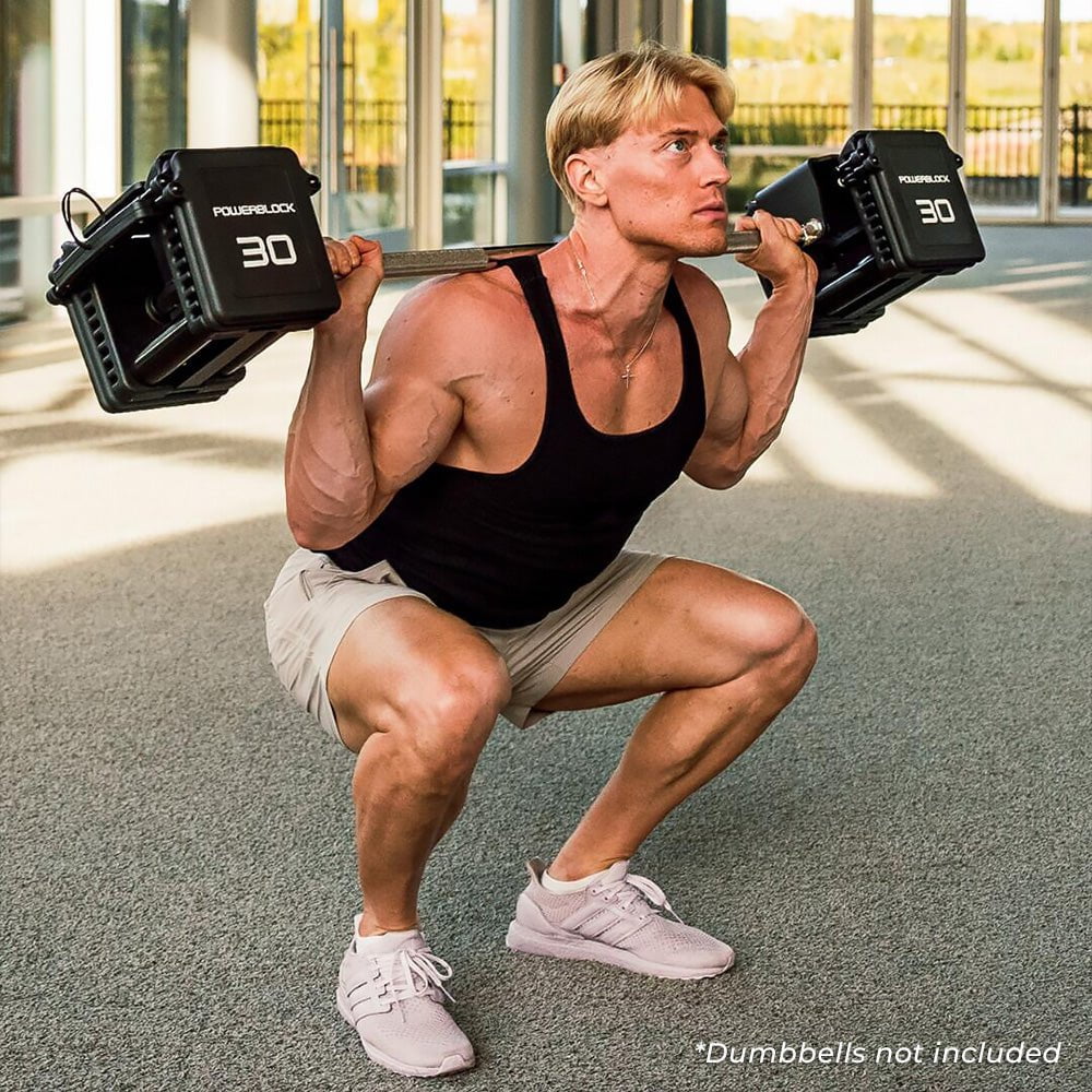 PowerBlock Pro Series Straight Bar (Includes Barbell Handles, Straight Bar)