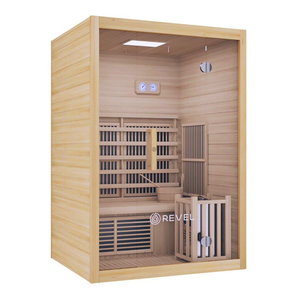 Revel Recovery NordicWave 2 Person Infrared & Traditional Hybrid Sauna