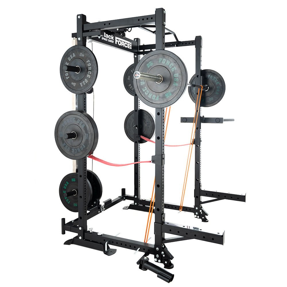 Force USA MyRack SpaceSaver Folding Power Rack V2 Gym and Fitness