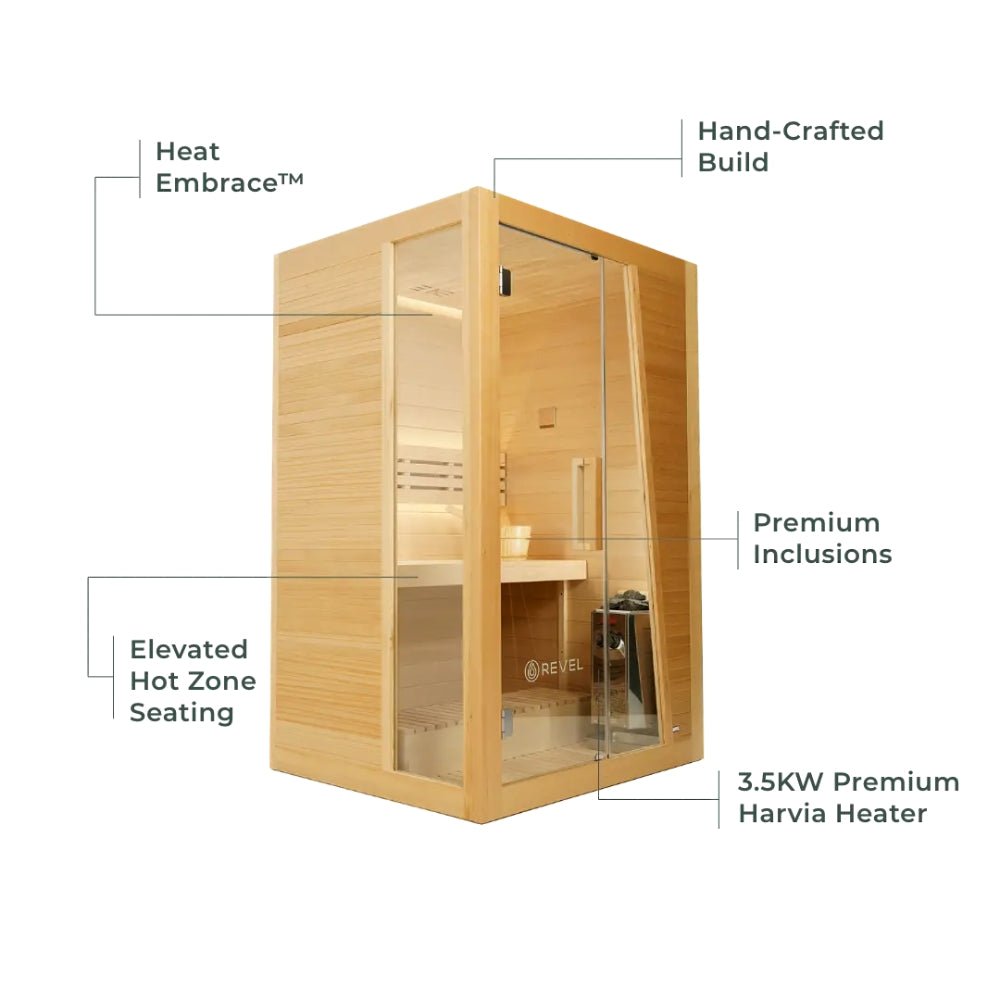 Revel Saunas Tampere - 2 Person Traditional Finnish Sauna with Step