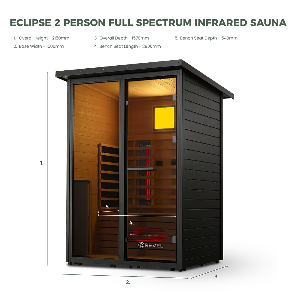 Eclipse - 2 Person Full Spectrum Infrared Cabin Sauna